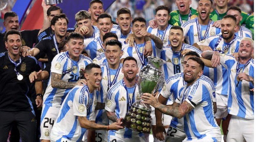 Argentina beat Colombia to win record 16th crown.
