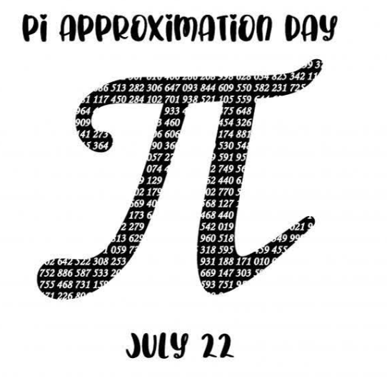 Pi approximation day is celebrated on 22 July 2024.
