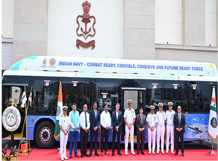 Indian Oil Corporation and the Indian Navy have signed an MoU to promote hydrogen e-mobility.
