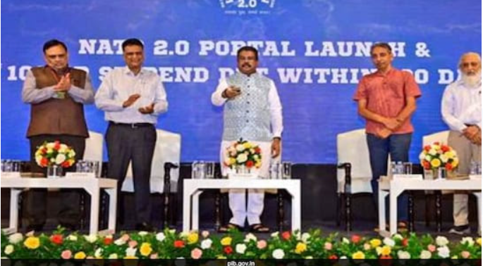 Education Minister Launches NATS 2.0 and Disburses Rs. 100 Crore Stipends.
