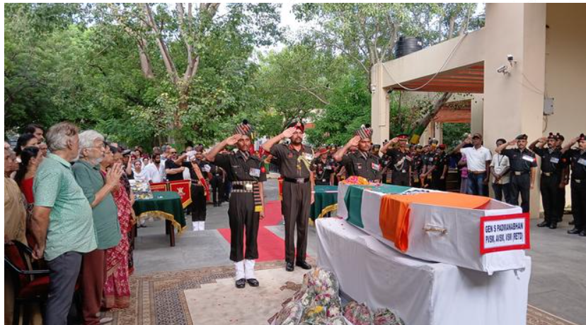 Former Chief of Army Staff General S. Padmanabhan Passes Away in Chennai.
