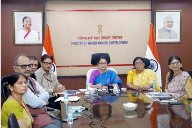 "Union Minister Smt. Annpurna Devi Launches SHe-Box Portal and New Ministry Website to Enhance Workplace Safety for Women.