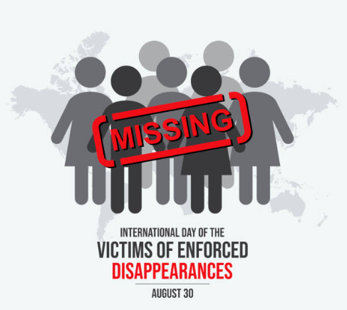 International day of the victims of enforced disappearances is celebrated on 30 august.