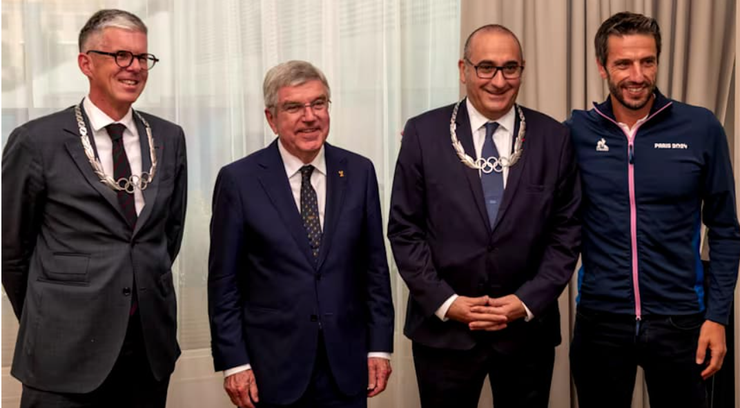 International Olympic Committee Awards Olympic Order in Gold to French President Emmanuel Macron, Laurent Nunez and Nicolas Ferrand.
