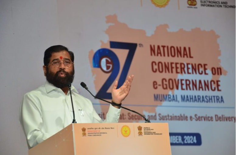 CM Eknath Shinde Inaugurates 27th National Conference on e-Governance in Mumbai.

