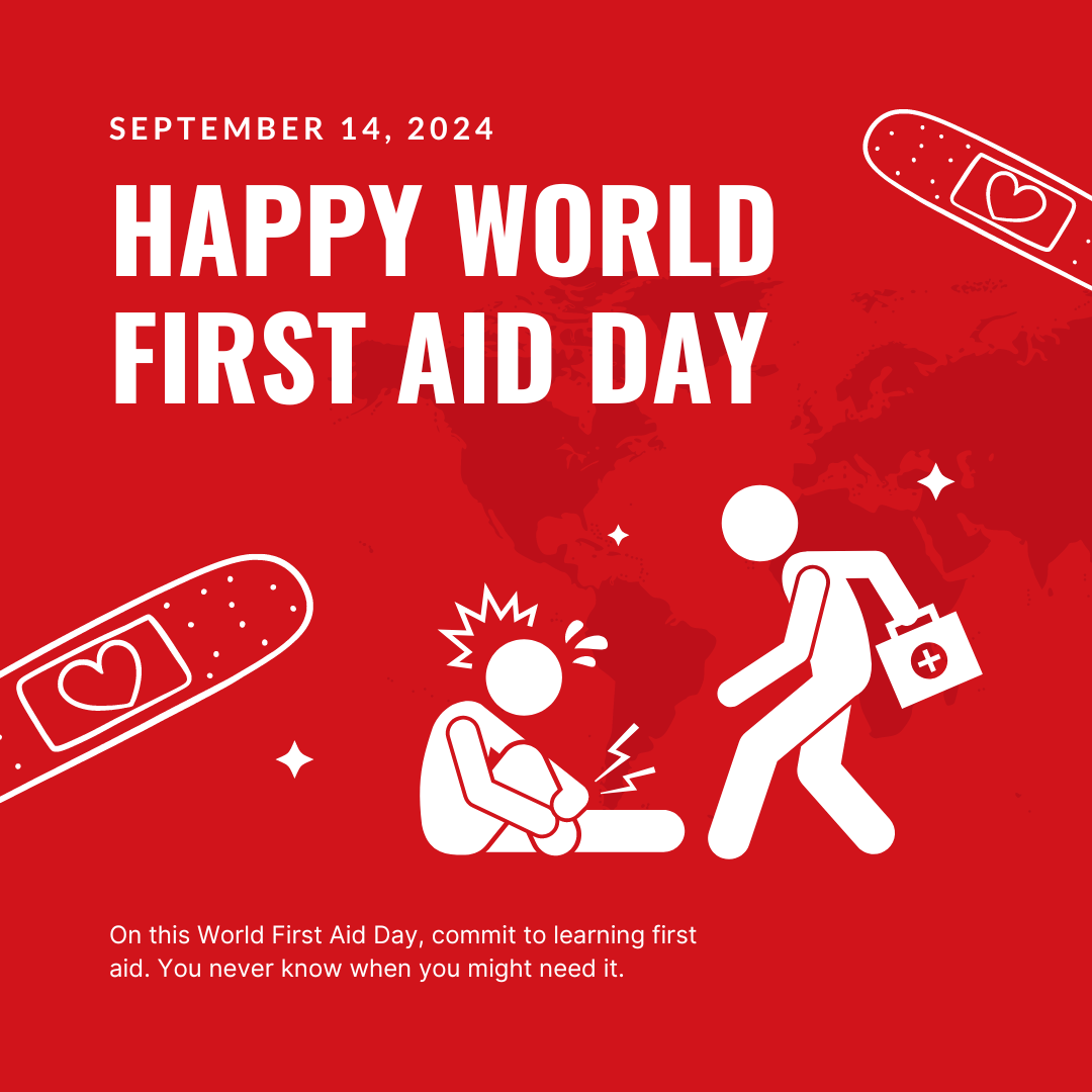 World first aid day is celebrated on 14 September 2024.
