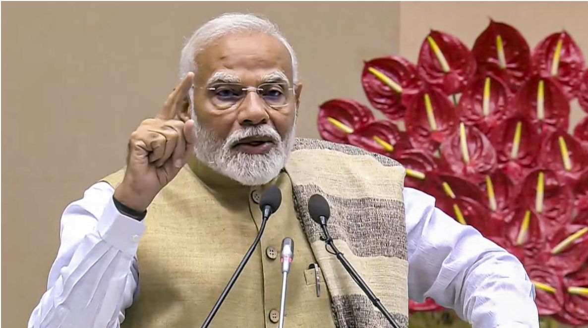 PM Modi inaugurated the 'Lal Tipara Gaushala,' India’s first modern gaushala equipped with a bio-CNG plant, in Gwalior, Madhya Pradesh.