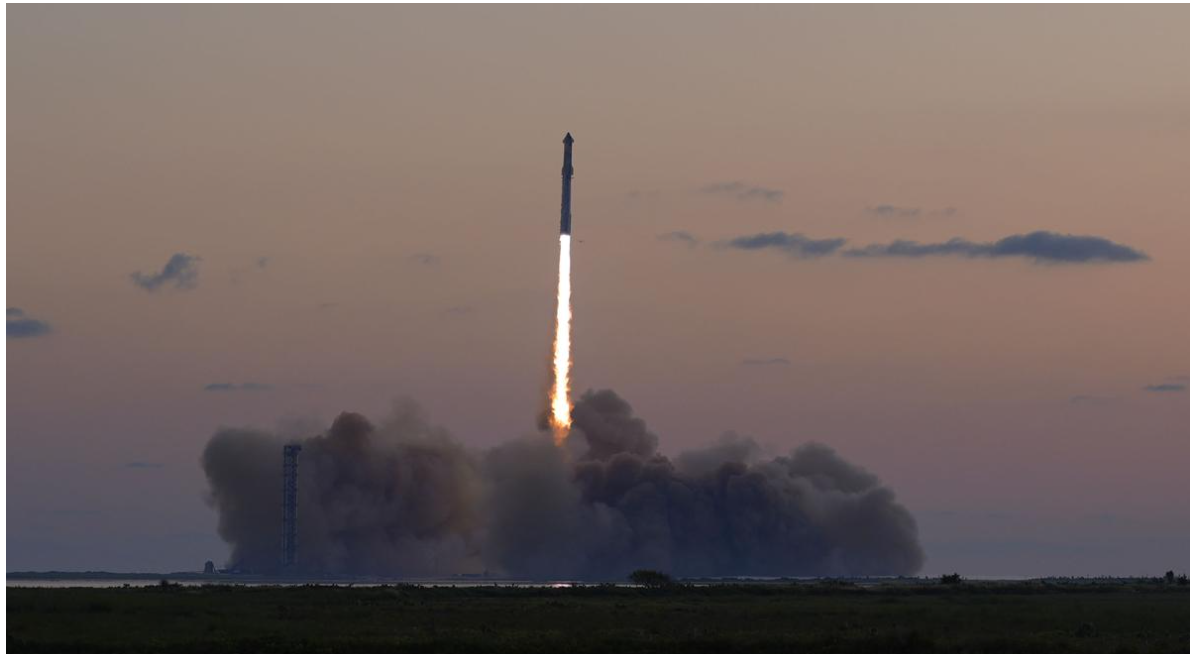 SpaceX has launched its mega Starship rocket on its fifth test flight.