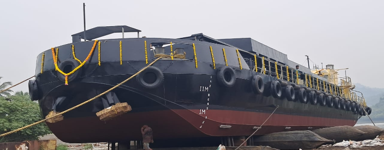 The Indian Navy has launched the Missile-Cum-Ammunition Barge LSAM 12.
