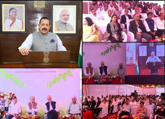 Union Minister Dr. Jitendra Singh has inaugurated India's first demonstration facility for biopolymers in Pune.