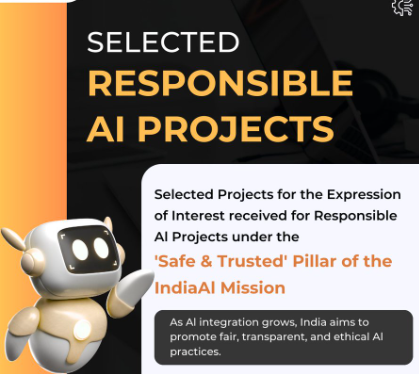 The IndiaAI mission has chosen eight projects aimed at promoting the development of Safe and Trusted AI.
