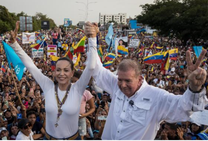 European Parliament Awards 2024 Sakharov Prize to María Corina Machado and Edmundo González.  