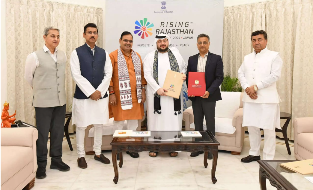 Rajasthan Government Signs Preliminary Agreement with UAE for ₹3 Lakh Crore Investment in Renewable Energy.