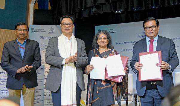 NMDFC and DICCI signed an MoU to promote entrepreneurship among marginalized communities.