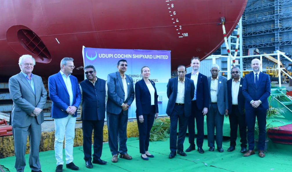 UCSL Launches First of Six 3800 TDW General Cargo Vessels for Norway's Wilson ASA.