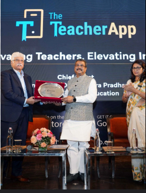 Union Minister Dharmendra Pradhan Launches TeacherApp to Empower Educators.
