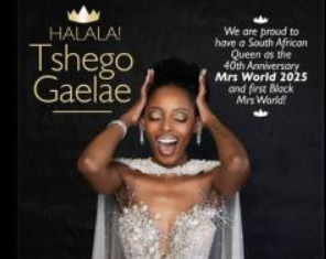 South Africa’s Tshego Gaelae Crowned Winner of the 40th Mrs. World Title.