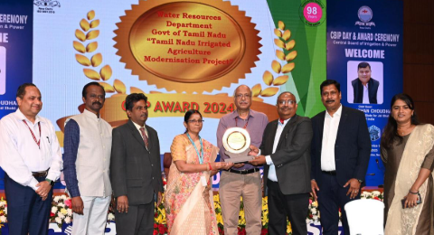Tamil Nadu Wins National Award for Excellence in Water Resource Management.