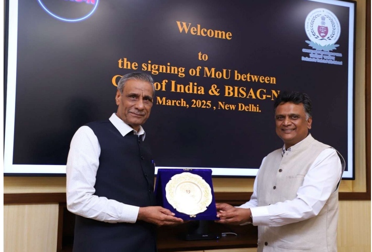Comptroller and Auditor General (CAG) Signs MoU with BISAG-N to Enhance Geo-Spatial Audits.