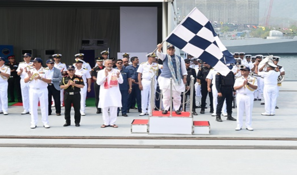Union Minister Rajnath Singh Flags Off INS Sunayna from Karnataka for Mission SAGAR under Indian Ocean Outreach.