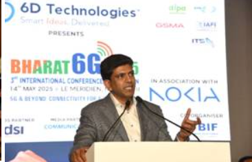 Union MoS Chandra Sekhar Pemmasani Addresses ‘Bharat 6G 2025’ Event in New Delhi.