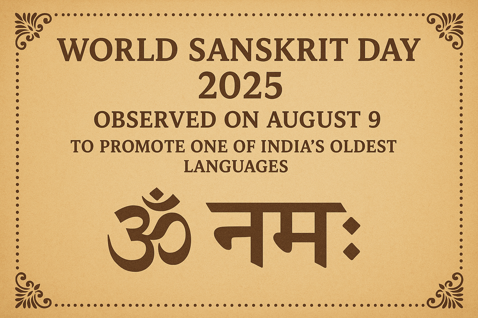 World Sanskrit Day 2025 Observed on August 9 to Promote One of India’s Oldest Languages.
