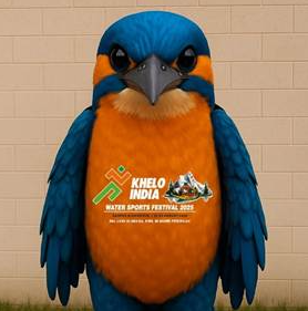 Himalayan Kingfisher Unveiled as Official Mascot for Inaugural Khelo India Water Sports Festival in Srinagar.