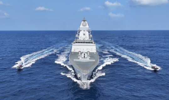 Indian Navy Commissions Advanced Stealth Frigates INS Udaygiri and INS Himgiri at Visakhapatnam.