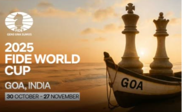 FIDE World Cup 2025 to be Hosted in Goa from October 30 to November 27, 2025.
