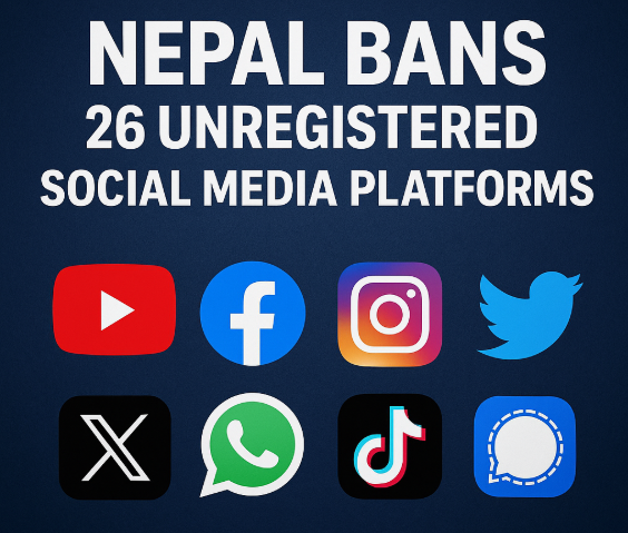 Nepal Bans 26 Unregistered Social Media Platforms to Enforce Digital Accountability.