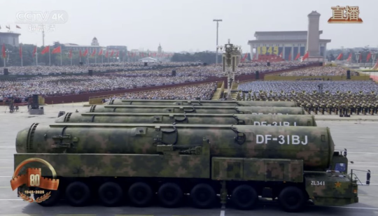 China Showcases JL-1 Nuclear-Capable Air-Launched Ballistic Missile at 2025 Victory Day Parade.