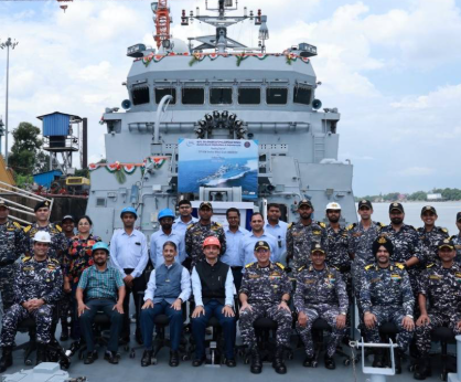 Indian Navy Inducts ‘Androth’, Second Indigenous ASW Shallow Water Craft Built by GRSE.
