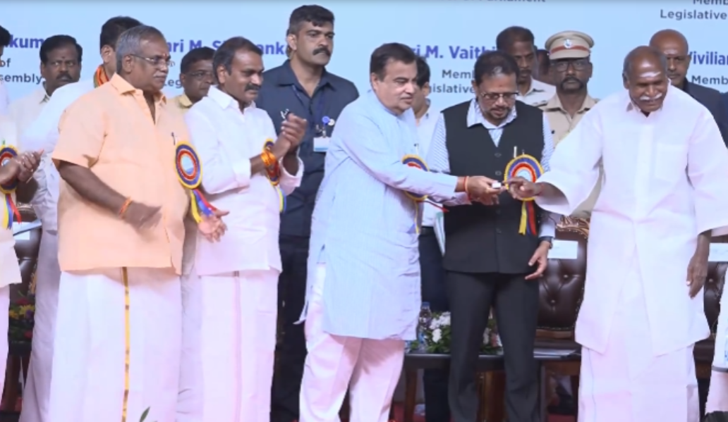 Nitin Gadkari Inaugurates and Lays Foundation for 3 NH Projects Worth Over Rs 2,000 Crore in Puducherry.