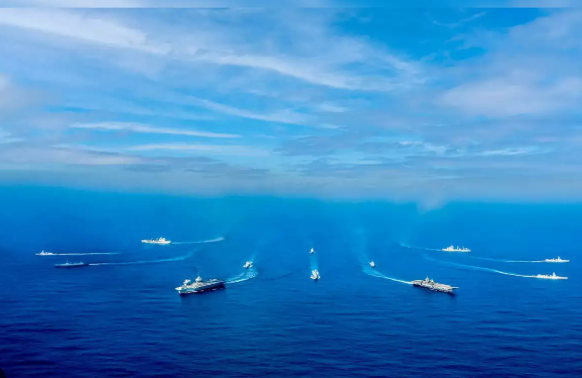 Indian Air Force & UK’s Carrier Strike Group Conduct Joint Aerial Exercise over Indian Ocean Region.
