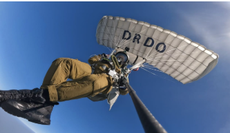DRDO Successfully Conducts 32,000-Foot Combat Free-Fall Jump Using Military Combat Parachute System (MCPS).